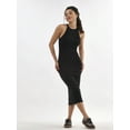 thumbnail image 1 of No Boundaries Ribbed Racerback Tank Midi Dress, Women's, 1 of 4