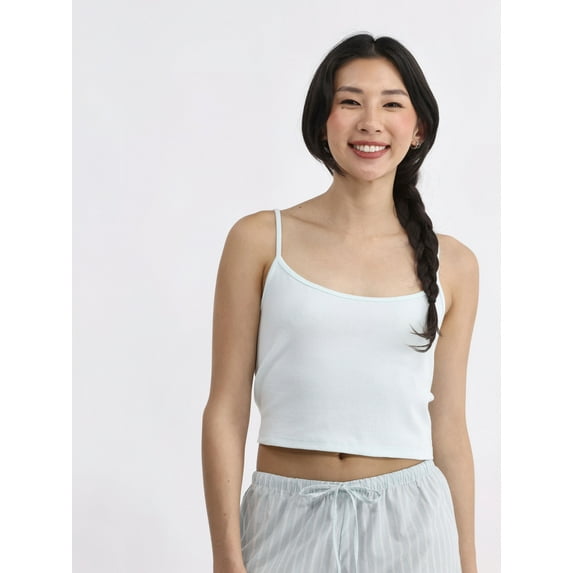 No Boundaries Ribbed Sleep Cropped Cami, Women’s