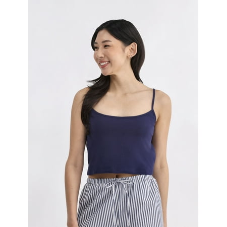No Boundaries Ribbed Sleep Cropped Cami, Women’s