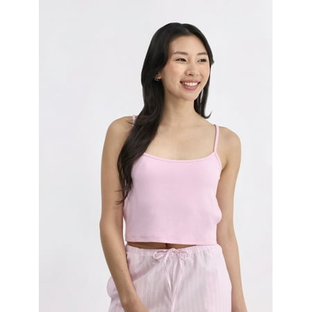 No Boundaries Ribbed Sleep Cropped Cami, Women’s