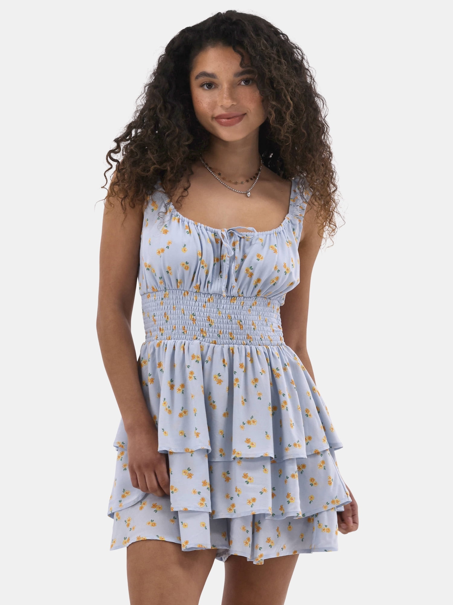 No Boundaries Puff Sleeve Romper, Womens