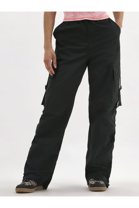 Ruched Cargo Parachute Pants, Women's