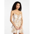 thumbnail image 1 of No Boundaries Ruffle Babydoll Cami and Flare Skort Set, 2-Piece, Women’s XXS-XXL, 1 of 6