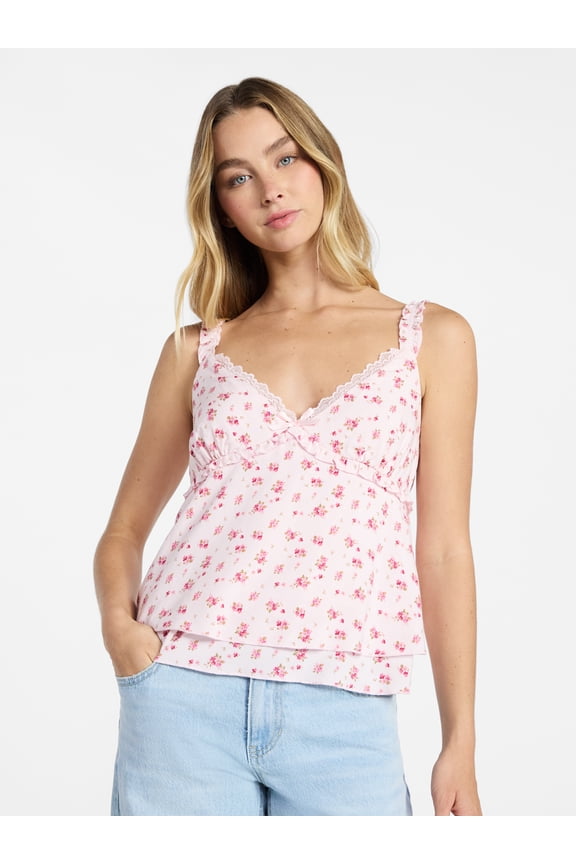 Floral Print Ruffle Cami, Women’s XXS-XXL