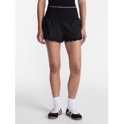 No Boundaries Ruffle Hem Shorts, 2" Inseam, Women's XXS-XXL
