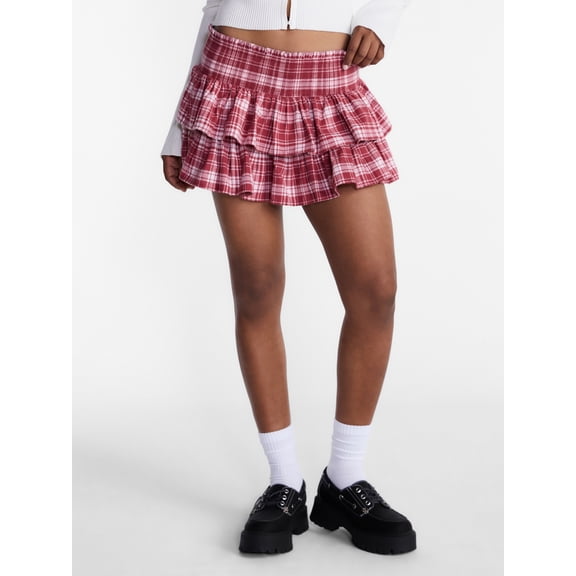 No Boundaries Ruffle Mini Skort, Women's XXS-XXL