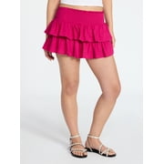 No Boundaries Ruffle Mini Skort, Women's XXS-XXL