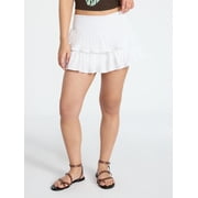 No Boundaries Ruffle Mini Skort, Women's XXS-XXL