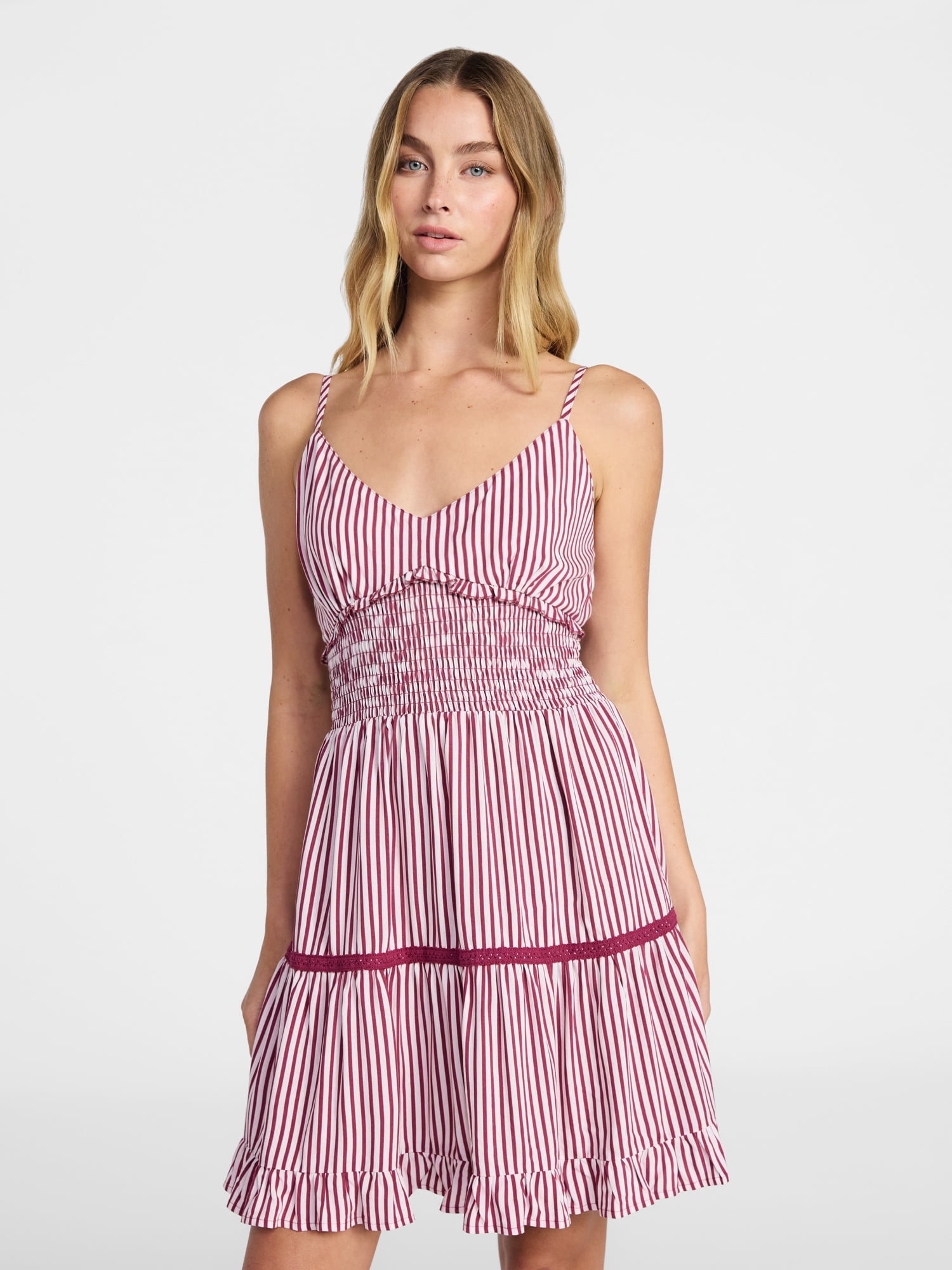 No Boundaries Ruffle Smocked Mini Dress, Women's XXS-XXL