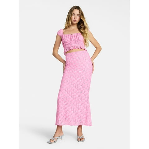 Printed Ruffle Tank and Skirt, 2-Piece Set, Women's