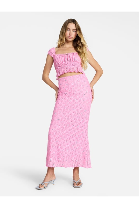 Printed Ruffle Tank and Skirt, 2-Piece Set, Women's Sizes XXS-XXL