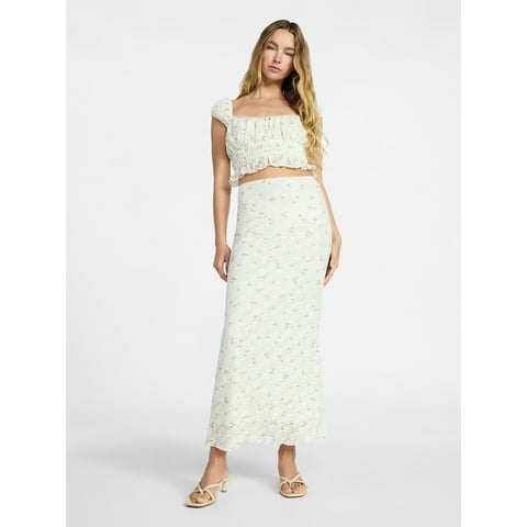Printed Ruffle Tank and Skirt, 2-Piece Set, Women's