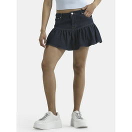 No Boundaries Denim Pleated Skirt - A-line Silhouette