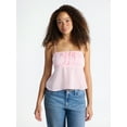 thumbnail image 1 of No Boundaries Satin Cami with Lace Trim and Tie, Women's, 1 of 5