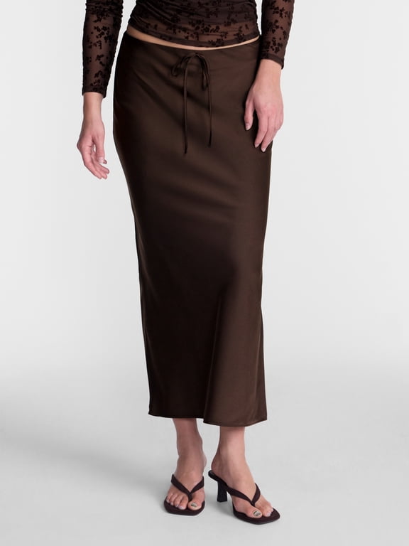 Satin Maxi Skirt, Women's XXS-XXL
