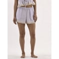 thumbnail image 1 of No Boundaries Satin Sleep Shorts with Scallop Lace Trim, 1.75'' Inseam, Women’s, 1 of 4