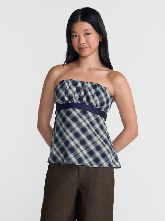 Satin Tie Tube Top, Women’s XXS-XXL