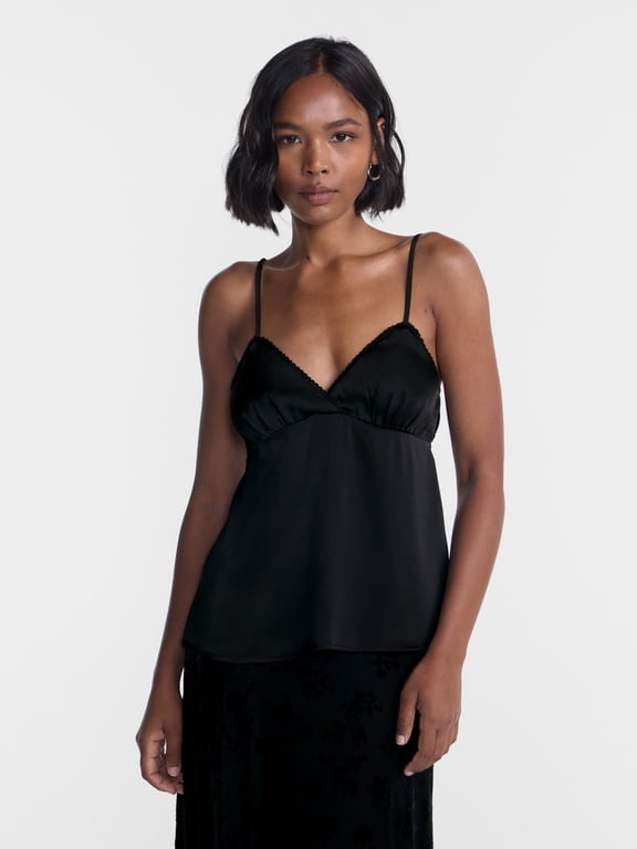 Satin V Neck Camisole, Women’s XXS-XXL