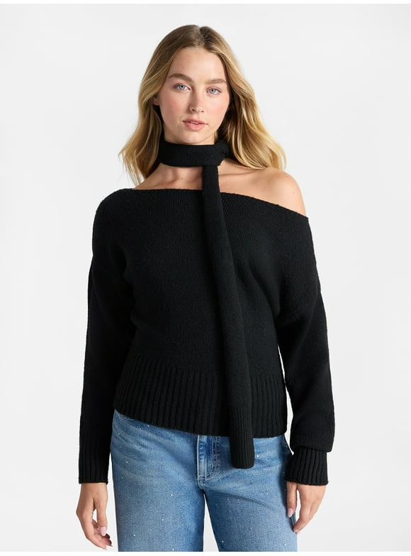 Scarf Sweater, Midweight, 2-Piece, Women’s