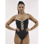 NO BOUNDARIES Scoop Neck One Piece Swimsuit, Women's