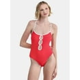 thumbnail image 1 of No Boundaries Scoop Neck One Piece Swimsuit, Women's, 1 of 5