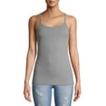 thumbnail image 1 of No Boundaries Scoop Neck Spaghetti Straps Ribbed Cami (Juniors) 1 Pack, 1 of 7