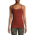 thumbnail image 1 of No Boundaries Scoop Neck Spaghetti Straps Ribbed Cami (Juniors) 1 Pack, 1 of 6