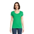 thumbnail image 1 of No Boundaries Scoop Neck Tee with Short Sleeves, 1 or 3-Pack, Women’s, 1 of 5