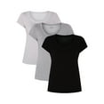 thumbnail image 1 of No Boundaries Scoop Neck Tee with Short Sleeves, Women's, 1 of 8
