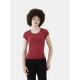 thumbnail image 1 of No Boundaries Short Sleeve Scoop Neck Tee, Women's XXS-XXXL, 1 of 4