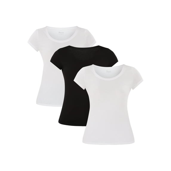 No Boundaries Short Sleeve Scoop Neck Tee, Women's XXS-XXXL