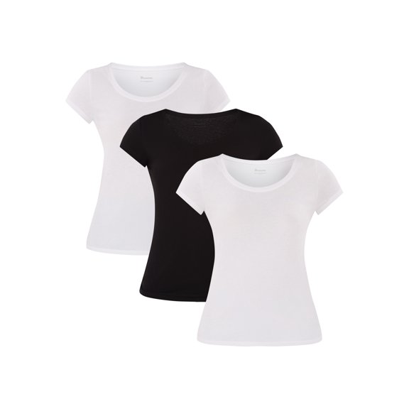 No Boundaries Short Sleeve Scoop Neck Tee, Women's XXS-XXXL