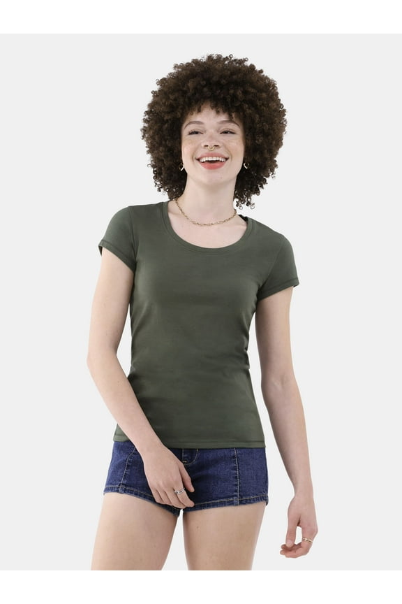 Short Sleeve Scoop Neck Tee, Women's XXS-XXXL