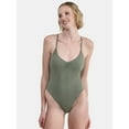 thumbnail image 1 of No Boundaries Women's Sculpting Ruched One Piece Swimsuit, Sizes XXS - XXL, 1 of 4