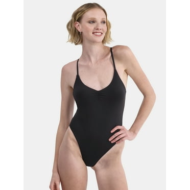 No Boundaries Women's Sculpting Ruched One Piece Swimsuit, Sizes XXS - XXL