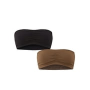 Seamless Bandeau Bra, 2-Pack, Women's, Sizes XS-3XL