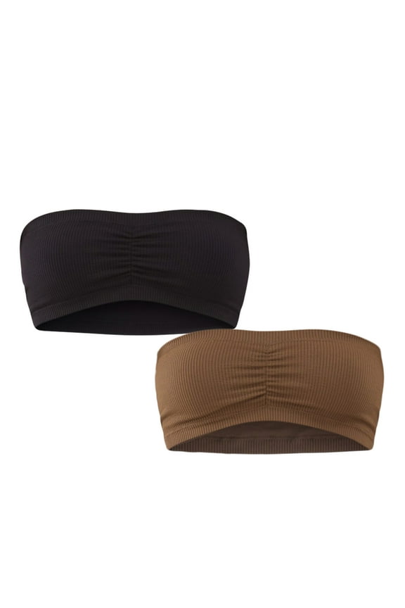 Seamless Bandeau Bra, 2-Pack, Women's, Sizes XS-3XL