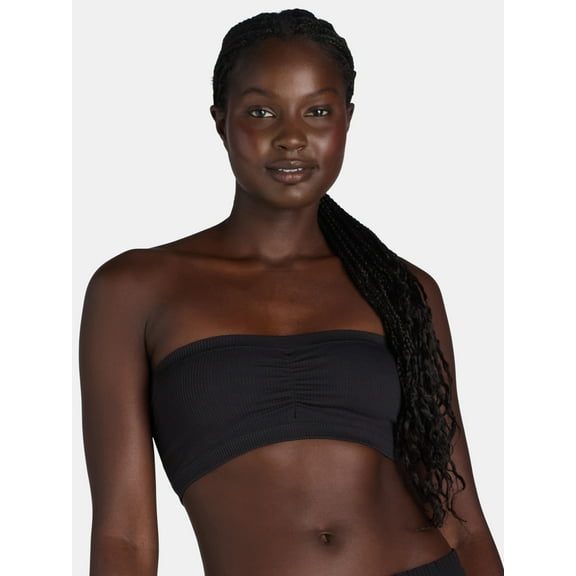No Boundaries Women's Seamless Bandeau Bra, Sizes XS-XXXL