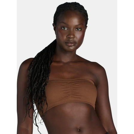 No Boundaries Women's Seamless Bandeau Bra, Sizes XS-XXXL