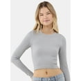 thumbnail image 1 of No Boundaries Seamless Crewneck Tee with Long Sleeves, Women’s, 1 of 3