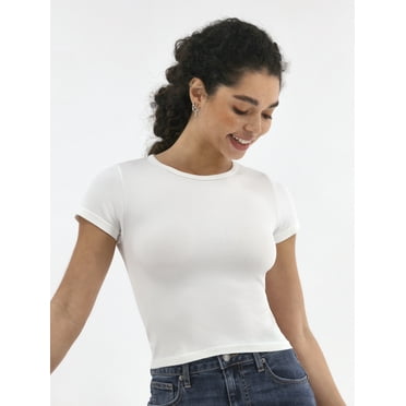 No Boundaries Seamless Crop Top with Short Sleeves, Women's