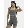 thumbnail image 1 of No Boundaries Seamless Cropped Tank Top and Bike Shorts Set, Women's, 1 of 5