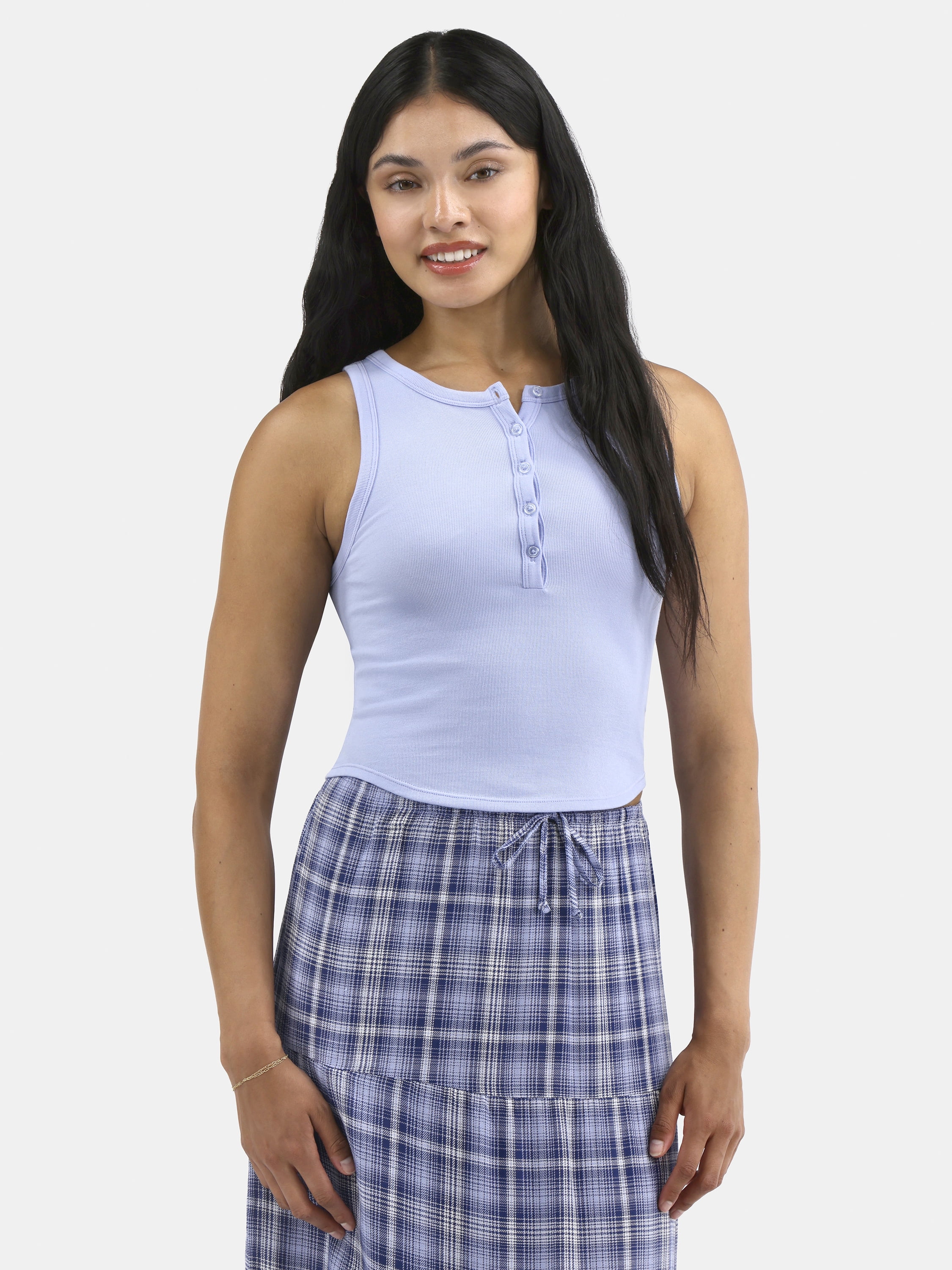 No Boundaries Seamless Henley Tank, Women's
