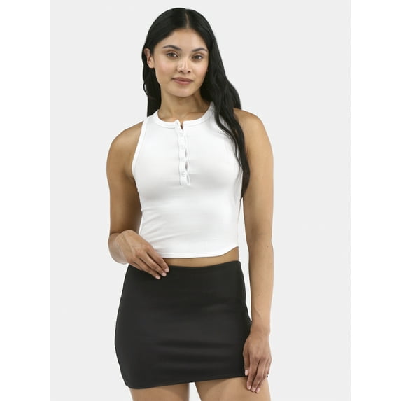 No Boundaries Seamless Henley Tank, Women's