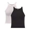 thumbnail image 1 of No Boundaries Seamless High Neck Tank Top, 2-Pack, Women's, 1 of 7
