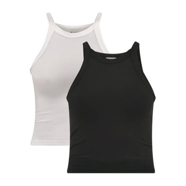 No Boundaries Seamless High Neck Tank Top, 2-Pack, Women's