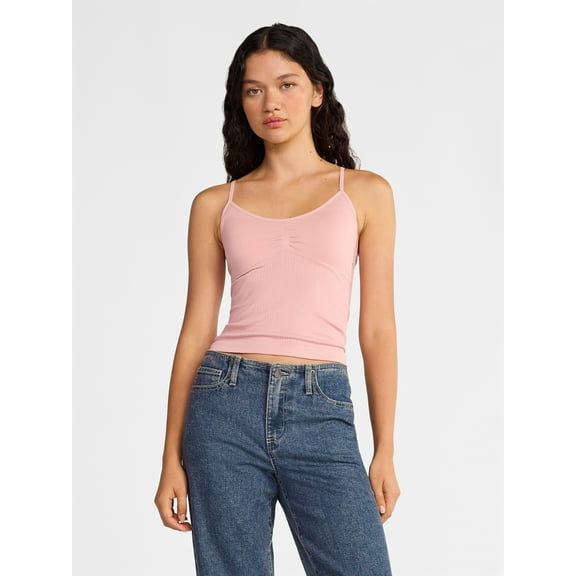 No Boundaries Seamless Mitered Textured Tank Top, Women's