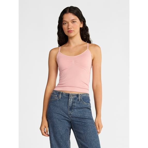No Boundaries Seamless Mitered Textured Tank Top, Women's