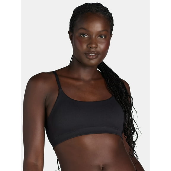 No Boundaries Women's Seamless Ribbed Cami Bralette, Sizes XS-XXXL