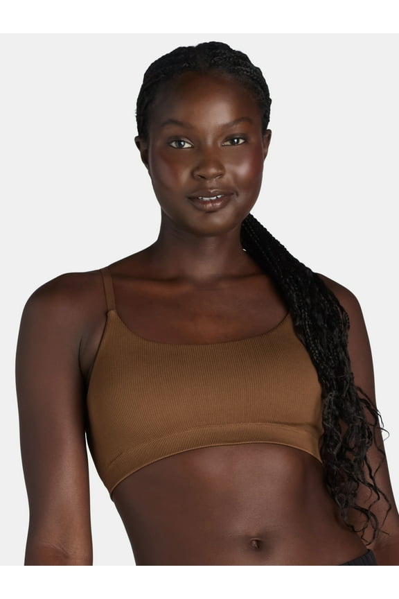 Women's Seamless Ribbed Cami Bralette, Sizes XS-XXXL